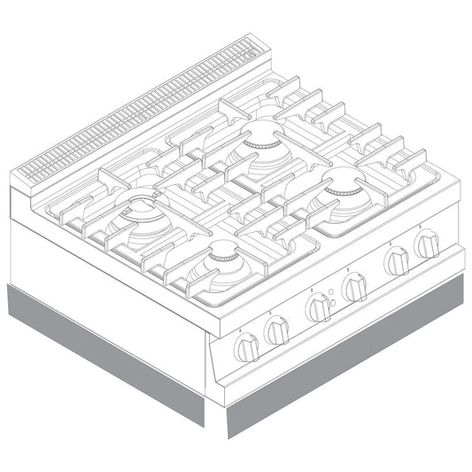Sockelblende für 800 mm Modul - Auftischversion — Virtus V80ZFT