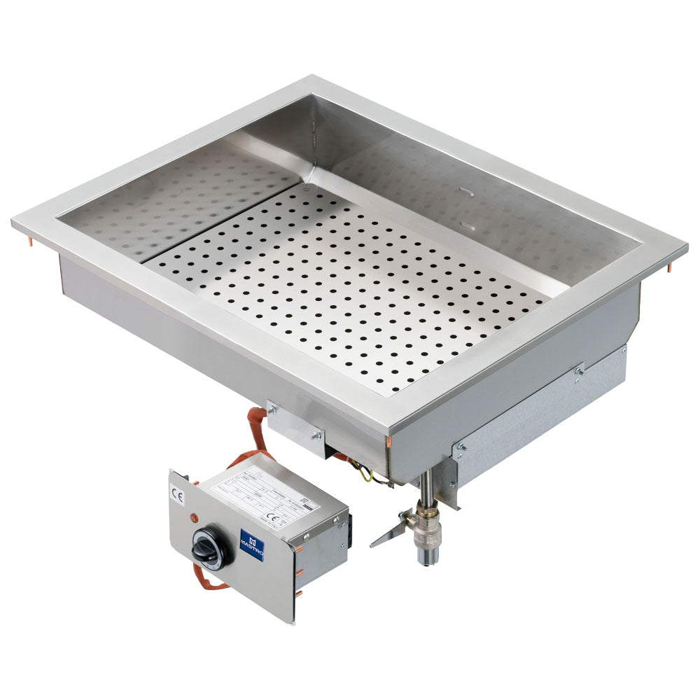 Elektro-Bainmarie, Einbaumodell, 1 Becken GN 2/1 H=150 mm — Virtus VI6570BMED