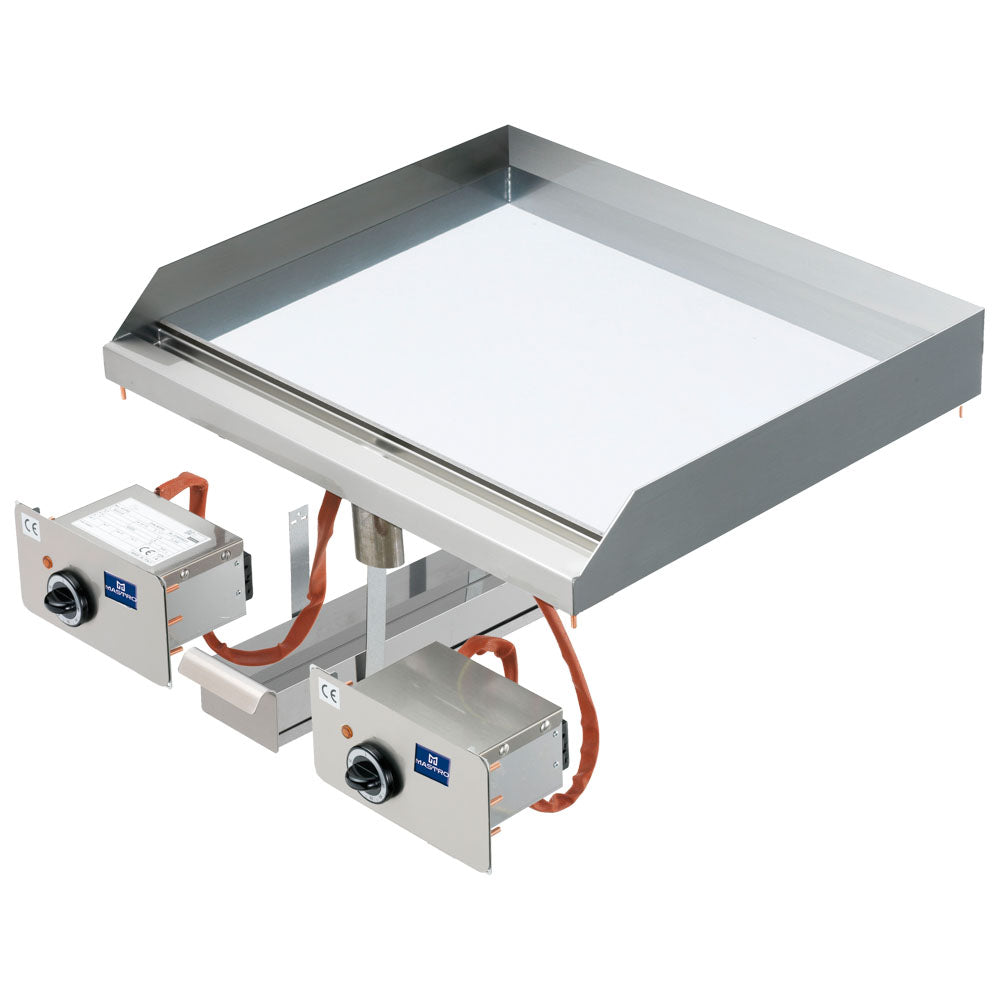 Elektro-Grillplatte, Einbaumodell, verchromt, glatt — Virtus VI6570FTECRD