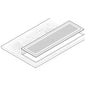 Abtropfwanne mit Rost, Einbaumodell, 420x240 mm — Virtus VRLI042
