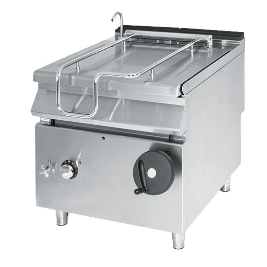 Elektro-Kippbratpfanne, Kapazität 60 Liter, Edelstahl-Becken — Virtus VS7080BREI