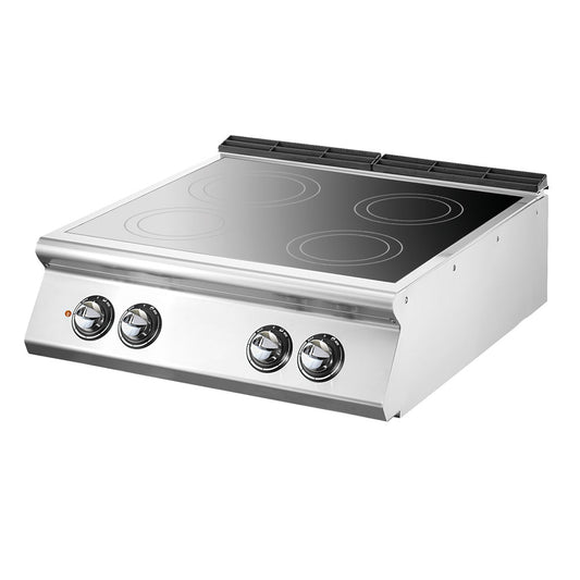 Glass ceramic hob, tabletop model, 4 cooking zones — Virtus VS7080PVET