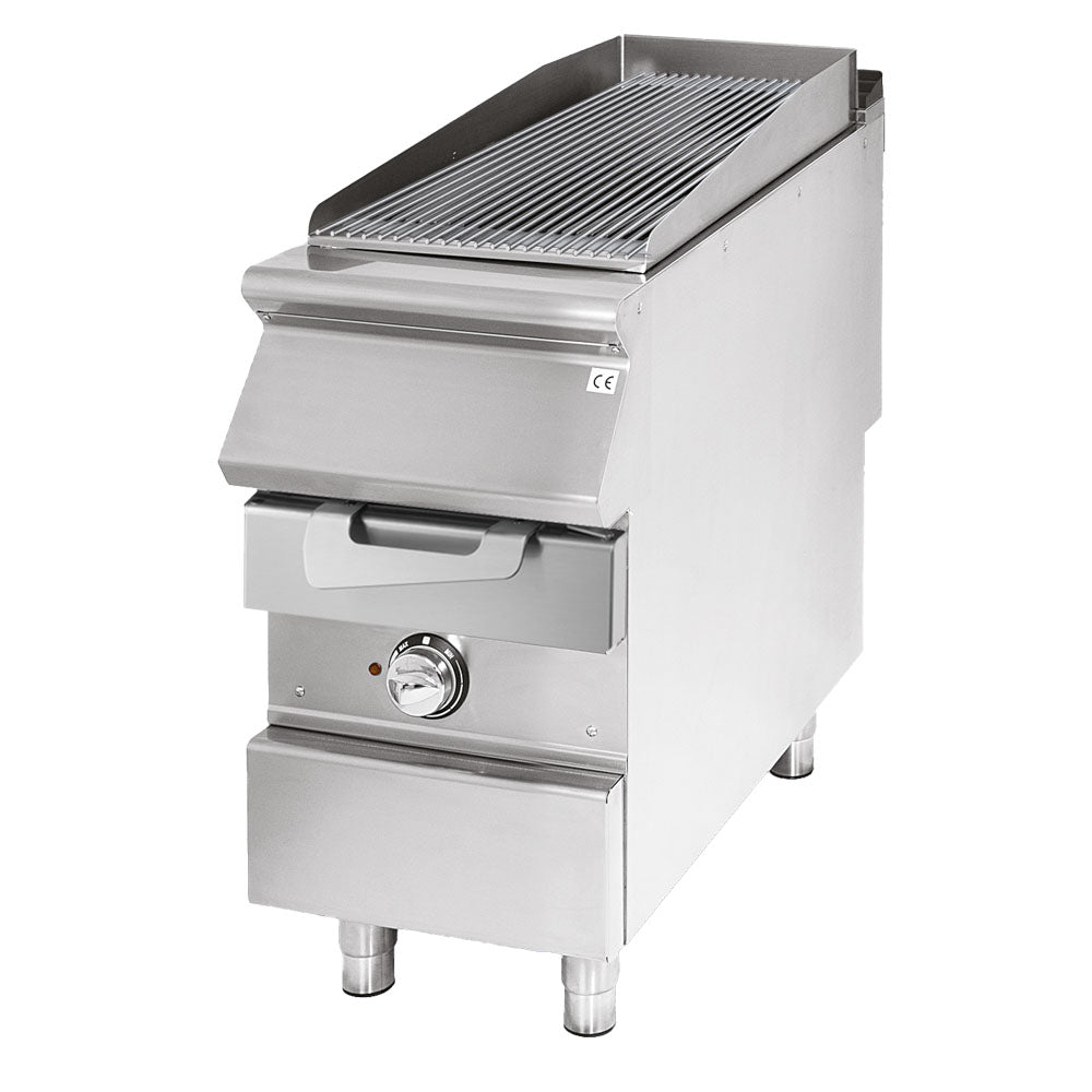 Elektro-Grill, Kochzone in Edelstahl, Fleisch/Fisch — Virtus VS9040GRACQE