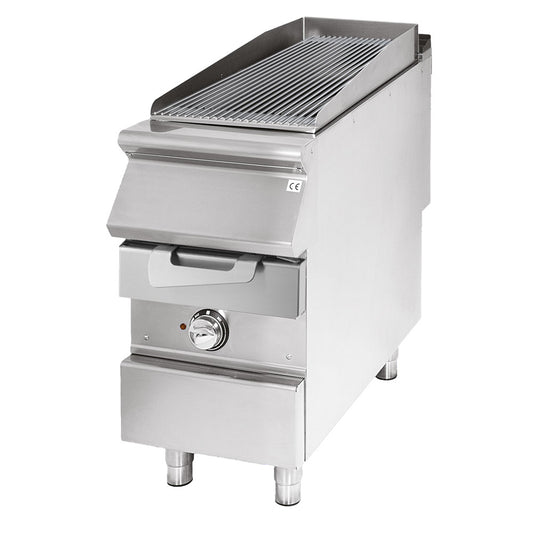 Elektro-Grill, Kochzone in Edelstahl, Fleisch/Fisch — Virtus VS9040GRACQE