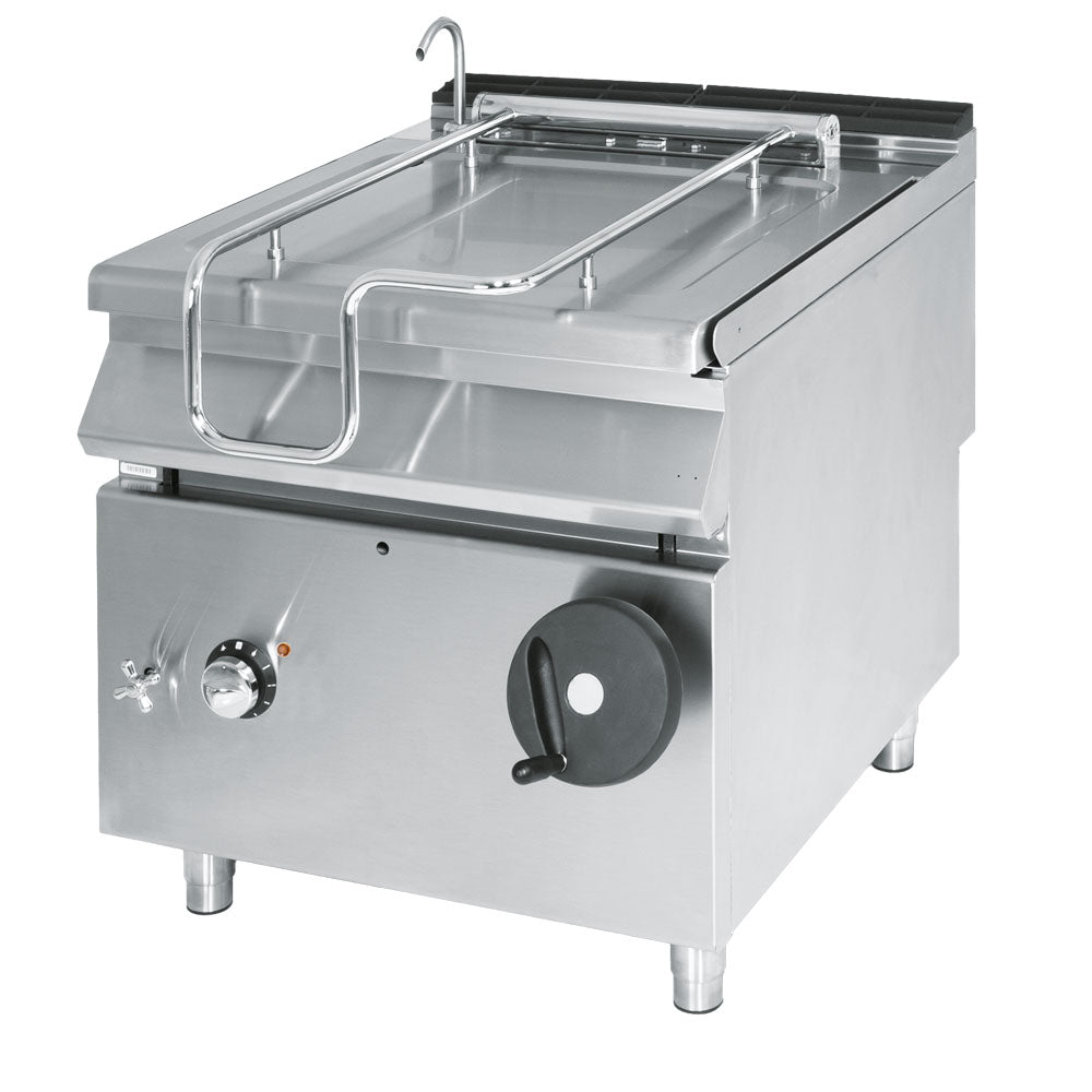 Elektro-Kippbratpfanne, Kapazität 80 Liter, Edelstahl-Becken — Virtus VS9080BREI