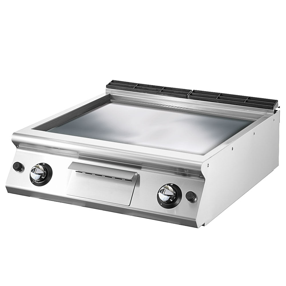 Gas-Grillplatte, Tischmodell, glatte verchromte Platte — Virtus VS9080FTGVCRT