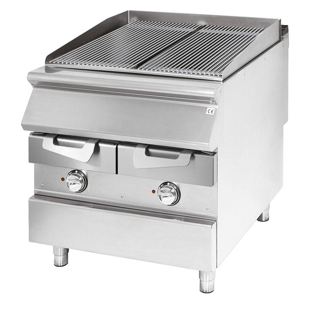 Elektro-Grill, Kochzone in Edelstahl, Fleisch/Fisch — Virtus VS9080GRACQE