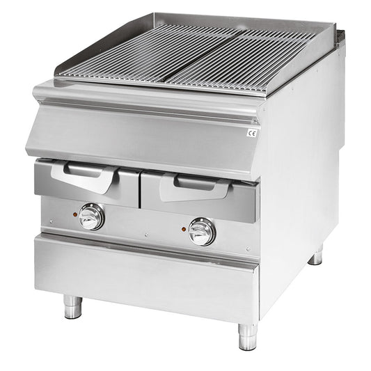 Elektro-Grill, Kochzone in Edelstahl, Fleisch/Fisch — Virtus VS9080GRACQE