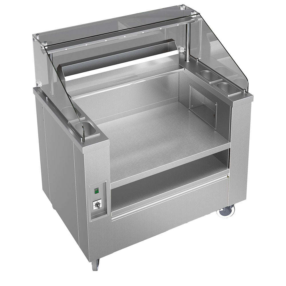 Mobile Show Cooking Station 1115 mm mit Abluftsystem — Virtus VSSC110