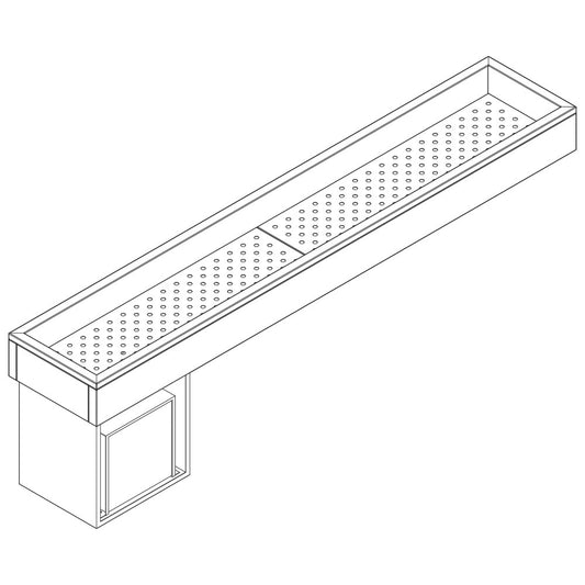 Eiswanne für Sashimi 1200 mm mit statischer Kühlung — Virtus VSVGR120