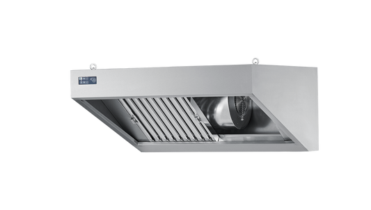 Wandhaube mit Ventilator, 1800 × 900 × 450 mm