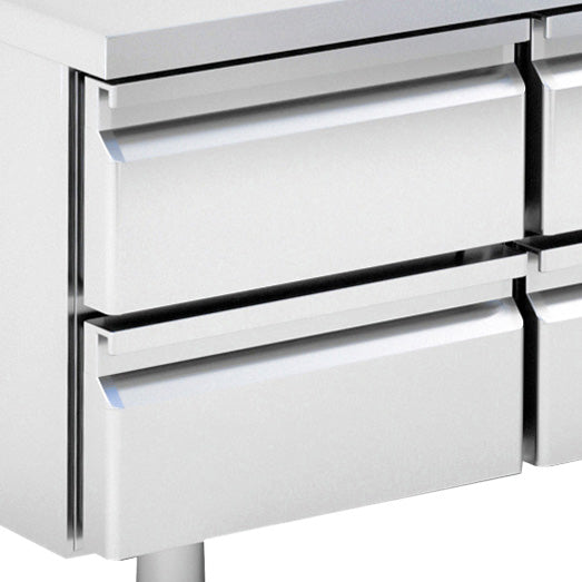 Schubladenkit 2x 1/2 für Kühlunterbauten, H=100 mm — Virtus Z/CU12F