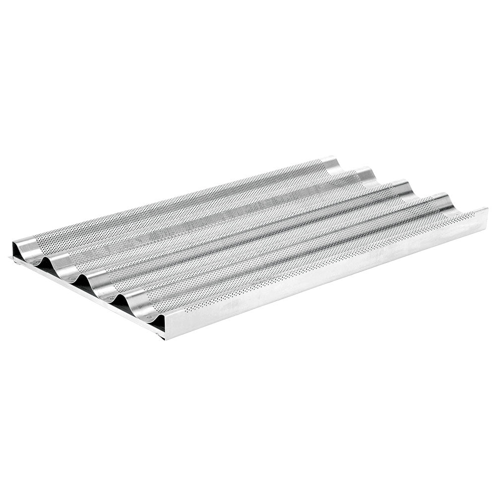 Perforiertes Aluminiumblech GN 1/1 für 4 Baguettes, silikoniert — Virtus Z/FBB11