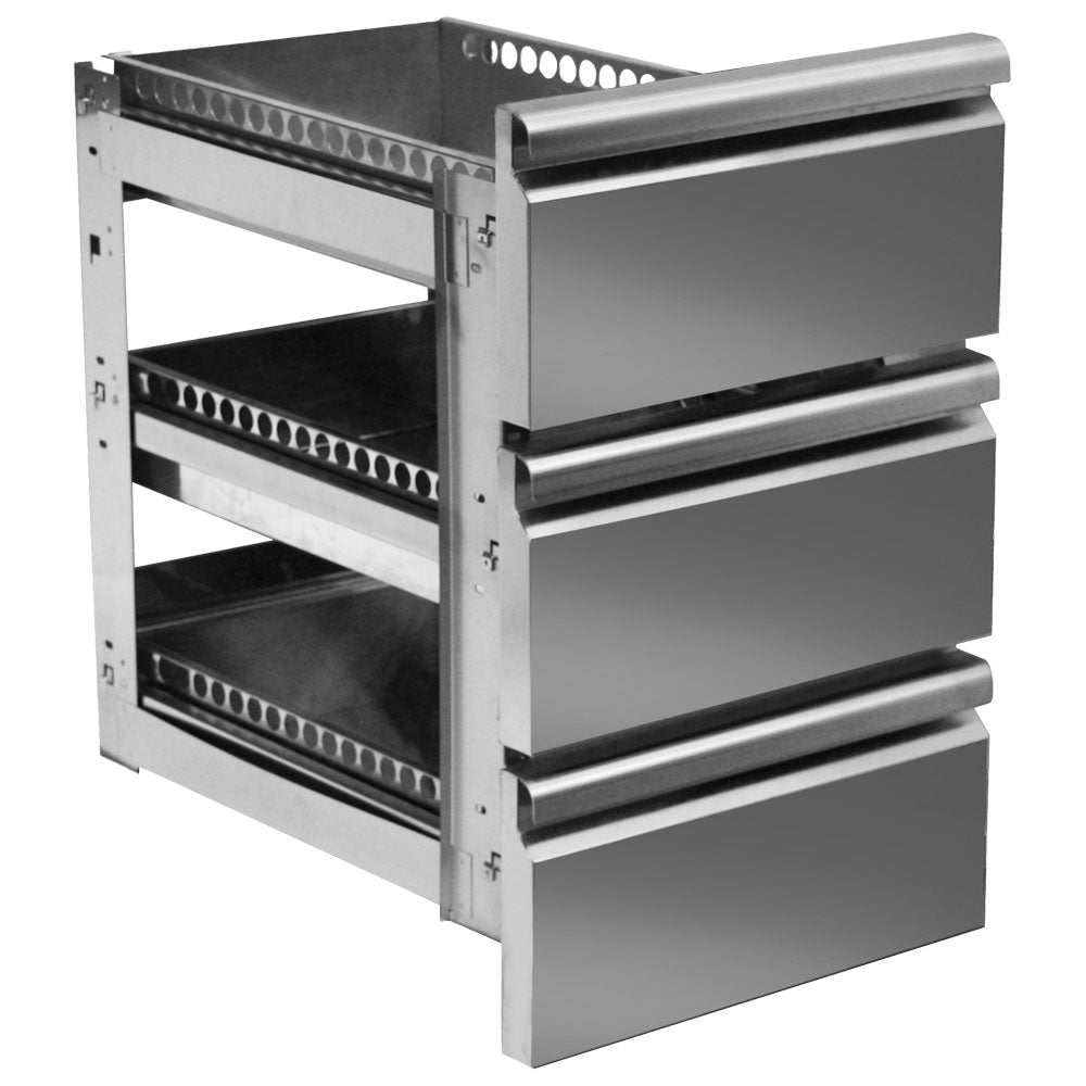 Schubladenkit mit soft self closing System 3x 1/3 für Kühltische 700 mm - Serie VIRTUS — Virtus Z/FVDSC13