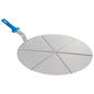 Pizzatablett mit Griff und Schneideschienen für 6 Stücke, ø 450 mm — Virtus Z/GACCPT456