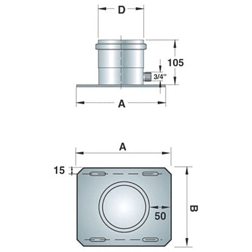 Stainless steel drainage plate, single-walled, ø 450 mm — Virtus Z/KMPP450
