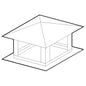 Regenhaube, über 500x500 mm, bis 600x600 mm — Virtus Z/KZCAE60