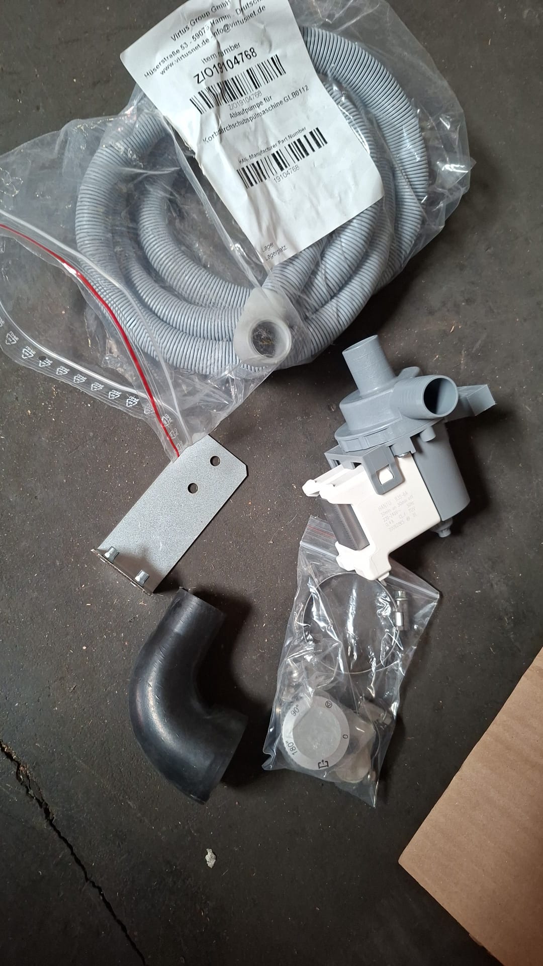 Ablaufpumpe für Korbdurchschubspülmaschine GLB0112 — Virtus Z/O19104768 (Ansicht 2)