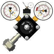 Professioneller Druckminderer für CO2 mit Doppelmanometer — Virtus Z/QQR2PRO