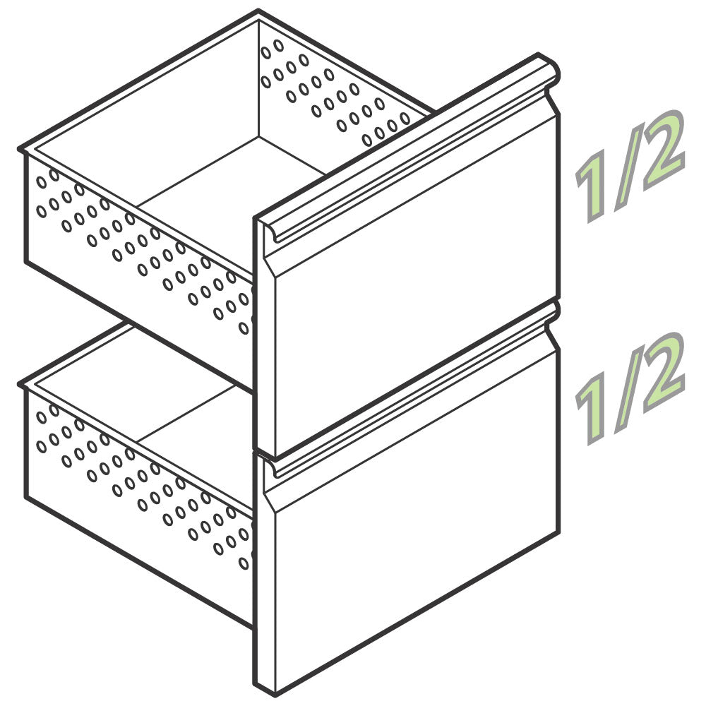 Schubladenkit GN 2x 1/2 für Getränkekühlteken — Virtus Z/TCASS2