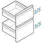 Schubladenkit GN 2x 2/5 + 3/5  für Getränkekühlteken — Virtus Z/TCASS5