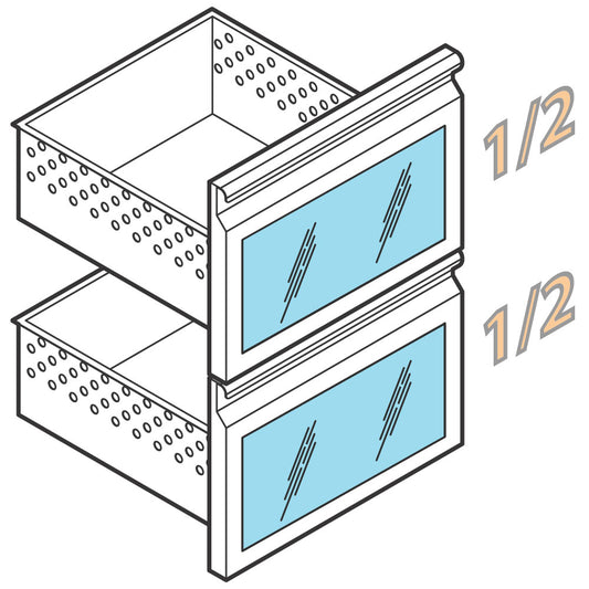 Glasschubladenkit GN 2x 1/2 für Getränkekühlteken — Virtus Z/TCASS8
