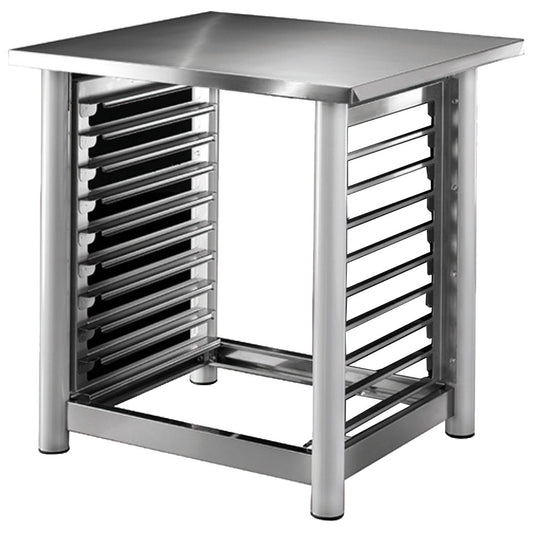 Base frame with insertion rails for electric convection oven 4/6x GN 1/1 - 40x60 cm — Virtus Z/TSUPP0406