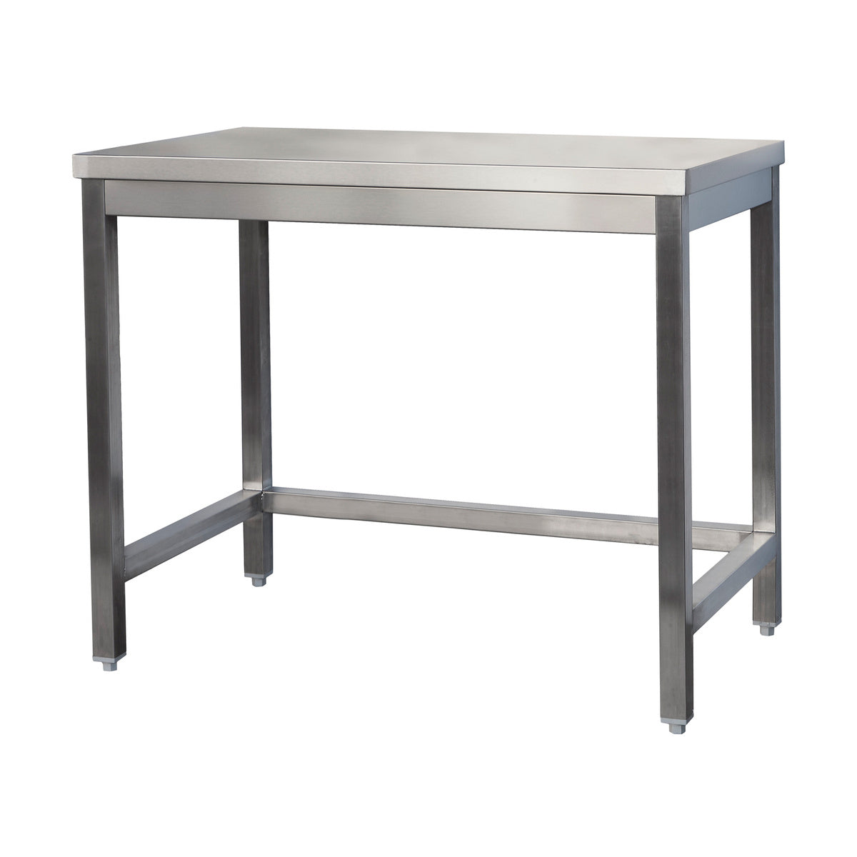Edelstahl Arbeitstisch verschweißt, Bautiefe 800 mm, ohne Grundboden, AISI 304 | A&S ART178