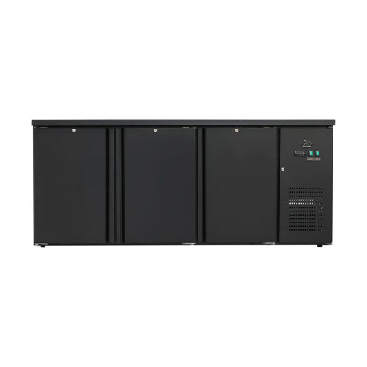 Bottle refrigerated counter 425 litre, Black, 3 doors, 2005 × 520 × 840 mm | A&S BKT310