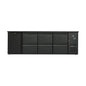 Flaschenkühltisch 600 Liter, Schwarz, 1 Tür + 6 Schubladen, 2545 × 520 × 840 mm | A&S BKT460