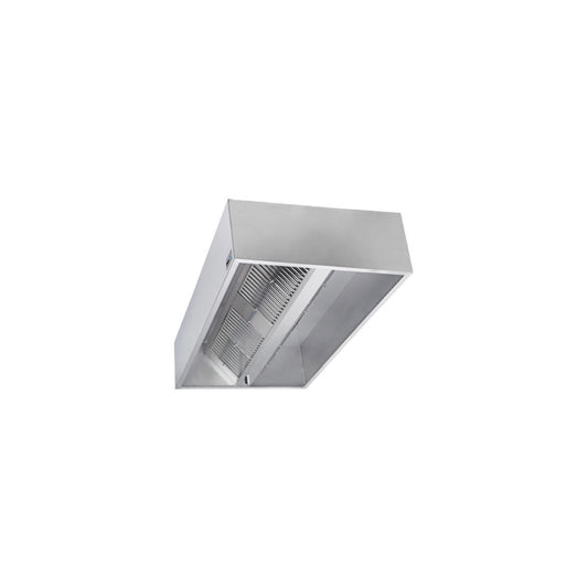 Deckenhaube ohne Motor, Edelstahl, Filter Typ A, Filter: 8, 2800 × 2200 × 450 mm | A&S DHKI2822A