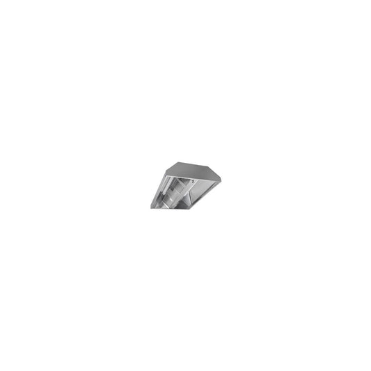 Deckenhaube Trapezform ohne Motor, Edelstahl, Filter Typ A, Filter: 10, 4000 × 1500 × 450 mm | A&S DHTI4015A