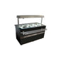Kühltheke Gastroline Open mit Tablett Rutsche, 576 Liter Volumen, 1500 × 900 × 850/1350 mm | A&S GL100-OPT-90