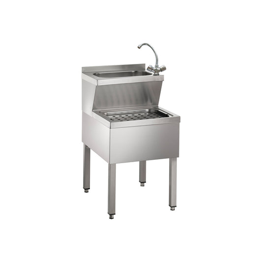 Hand wash sink combination stainless steel installation depth 700 mm | A&S HWB057