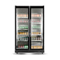 Getränkekühlschrank 900 Liter, schwarz, 1120 × 635 × 1980 mm | A&S KS-1120-N