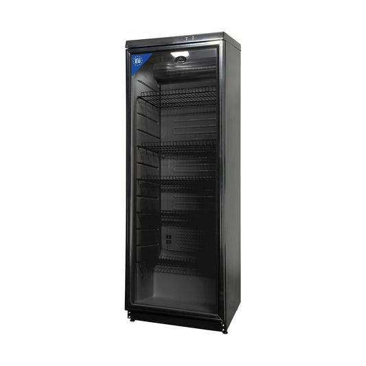 Bottle cooler 350 L 600 × 600 × 1720 mm, black | A&S KS-350BB