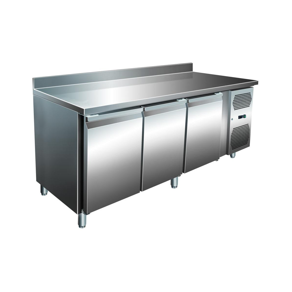 VIP Kühltisch mit 3 Türen und Aufkantung -2 bis +8°C 1.795 × 600 × 960 mm | A&S KT-VIP-600-3A