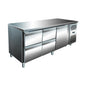 VIP Kühltisch mit 2 × 2 Schubladen und 1 Tür -2 bis +8°C 1.795 × 600 × 860 mm | A&S KT-VIP-600-3-C4