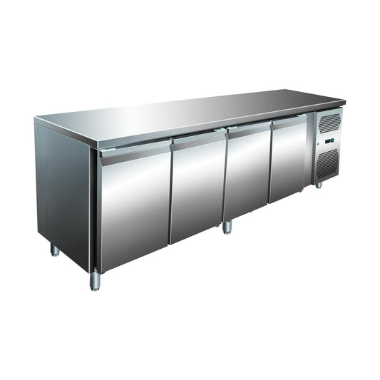 VIP refrigerated counter with 3 doors and upstand -2 to +8°C 1,795 × 700 × 860 mm | A&S KT4-VIP