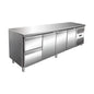 VIP Kühltisch mit 4 Türen und Aufkantung -2 bis +8°C 2230 × 700 × 860 mm | A&S KT4C2-VIP