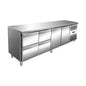 VIP Kühltisch mit 2 × 2 Schubladen und 2 Türen -2 bis +8°C 2.230 × 600 × 860 mm | A&S KT-VIP-600-4-C4