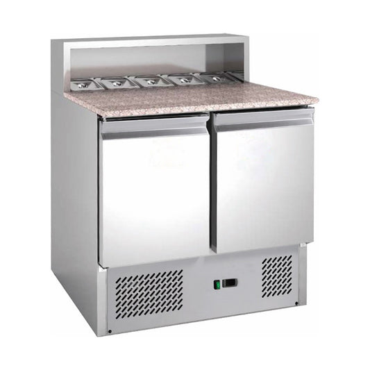 Saladette with built-in cooling, 2 doors, volume: 213 litres, 900 × 700 × 1087 mm | A&S PS900-P