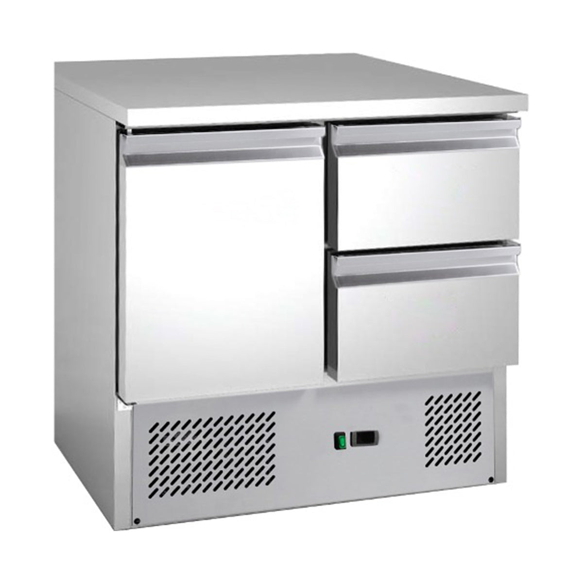 Saladette mit eingebauter Kühlung, 1 Tür + 2 Schubladen, Volumen: 147 Liter | A&S S901-2D-P