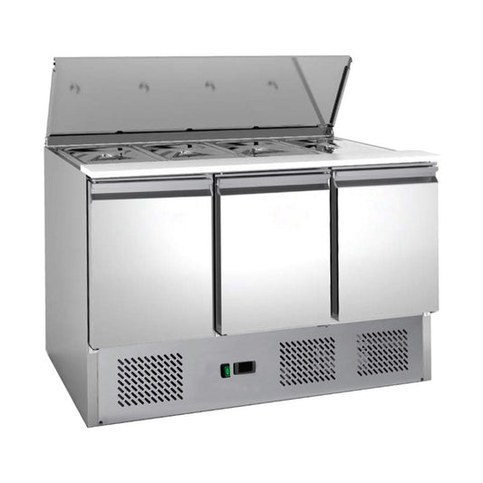 Saladette with built-in cooling, 3 doors, volume: 333 liters, 1365 × 700 × 875 mm | A&S S903-P