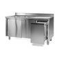 Spülschrank mit Abfallbehälter, 2 Becken links, Bautiefe 600 mm, 1800x600x850 mm | A&S SPSCH1862BL-A