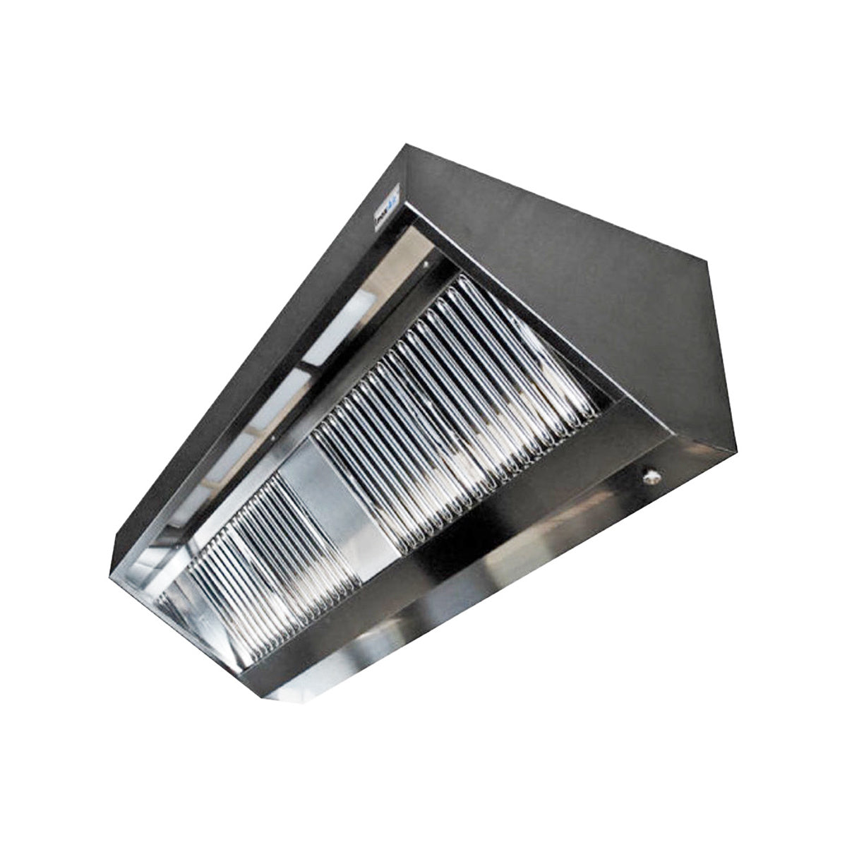 Wandhhaube ohne Motor mit Abdeckung Beleuchtung, Edelstahl, Filter 3, 2200 × 1100 × 450 mm | A&S WHBI220110A