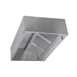 Kastenhaube ohne Motor, Edelstahl AISI 430, Abgedeckte Beleuchtung | A&S WHKI240140BEB
